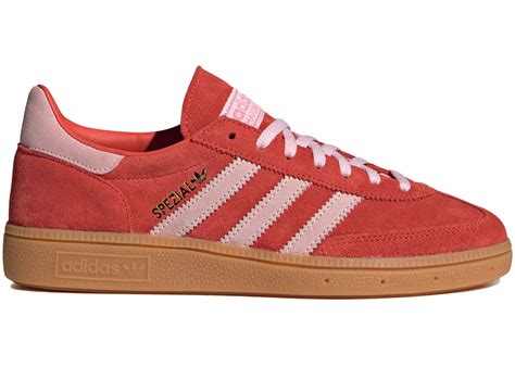 pink and red adidas